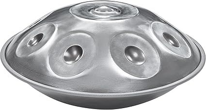 Handpan Steel Drum Instrument 440Hz 10 Notes in D Minor 22inches Handmade, Percussion Instrument
