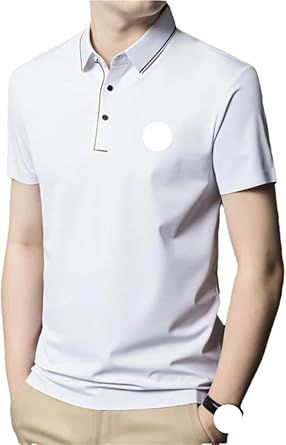 Men's Summer Short Sleeve Polo Shirt Comfortable Breathable Stylish Golf Performance Lightweight Quick-Drying Casual Wear