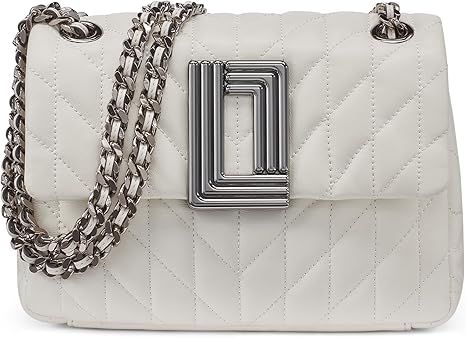 KARL LAGERFELD Paris Women's Laffayette Leather Crossbody Bag With Chain Strap