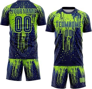 Custom Soccer Practice Jerseys Team Uniform for Men Women Youth, Personalized Sports T-Shirts and Shorts Printed