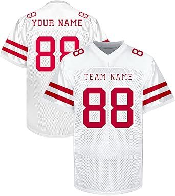 Custom Football Jerseys Personalized Shirt Stitched/Printed Name Number Fans Gift for Men Women Youth Boys
