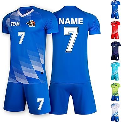 LAIFU Custom Adult Kids Soccer Jersey Set with Personalized Name Team Name Number Logo Soccer Jersey